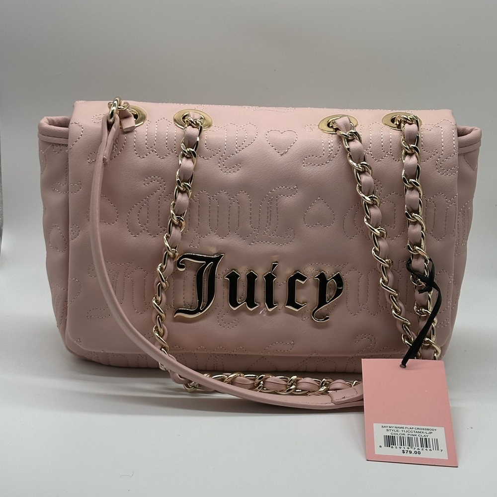 Juicy Couture Blush, Pink Quilted Shoulder Bag - Picture 3 of 8